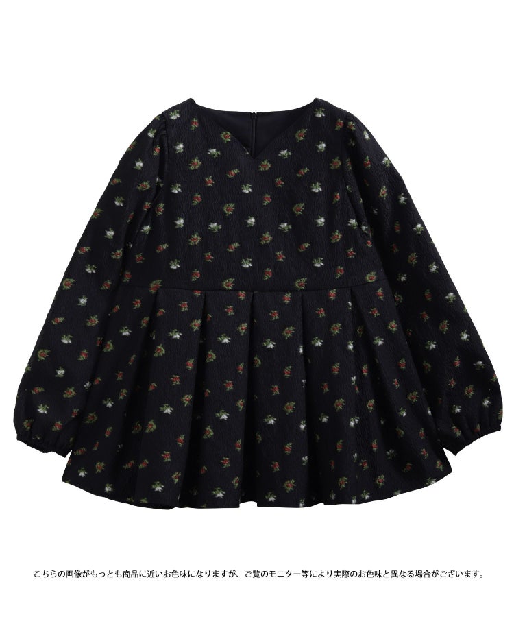 シアージャガード花柄タック長袖ブラウス【宅配便】 | Fit more