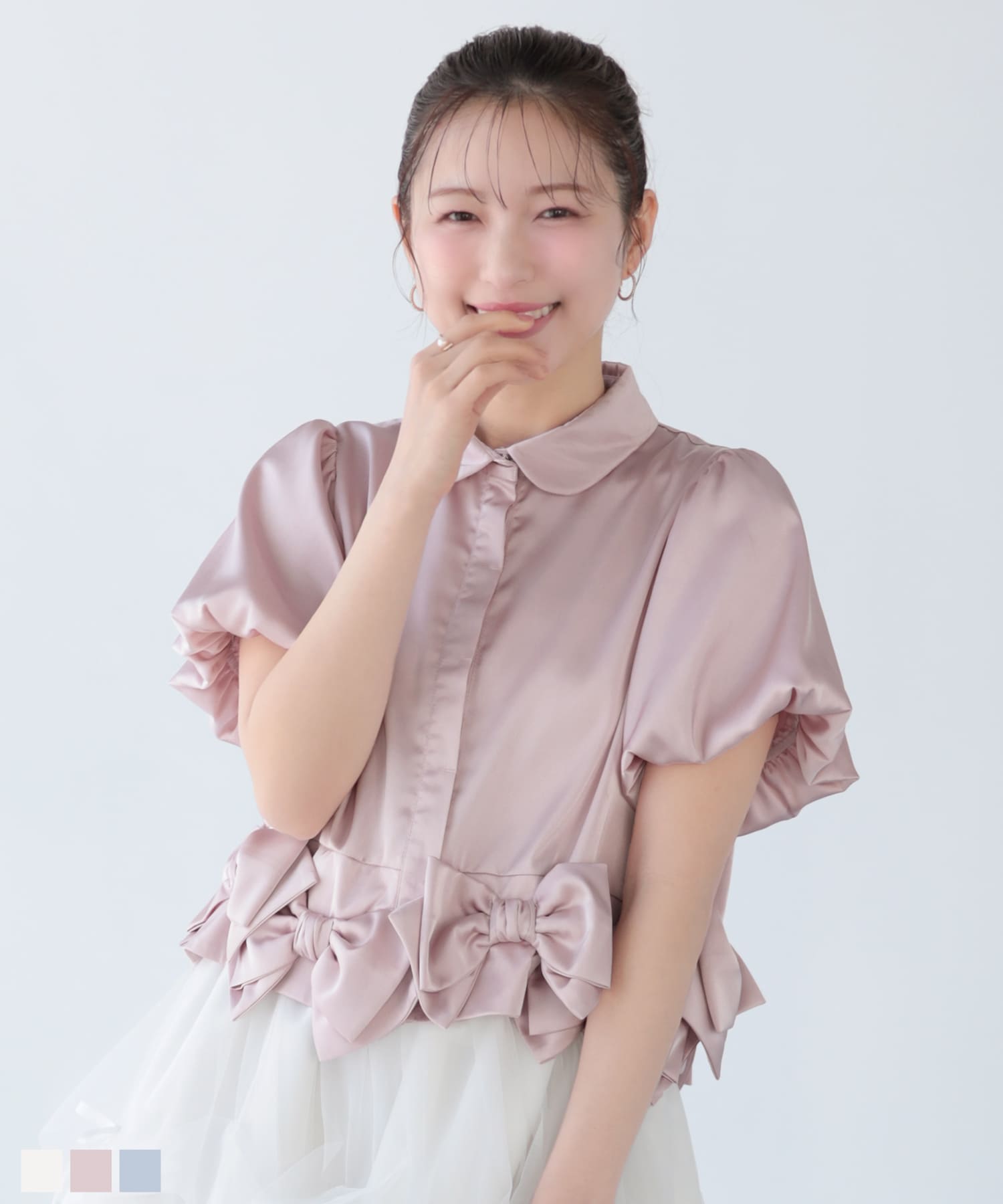 ☆新品タグつき☆ fitmoreコラボ　オーガンジードッキングカットソー セール】オーガンジードッキングカットソー（その他トップス）｜Fit