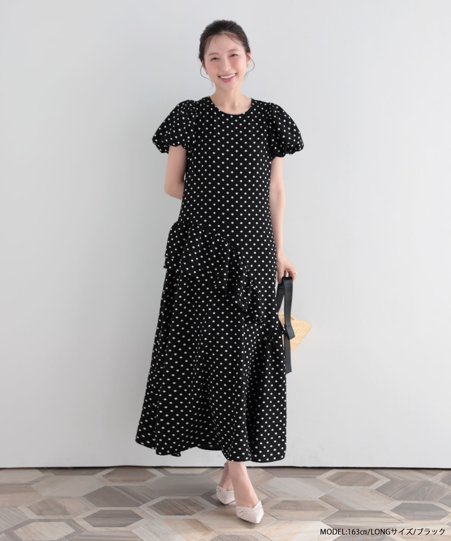 ドットバックリボンワンピース【宅配便】 | Fit more
