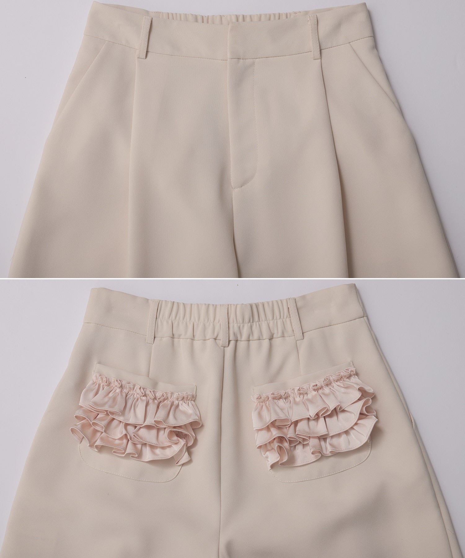 バックポケットフリルワイドパンツ【メール便】 | Fit more