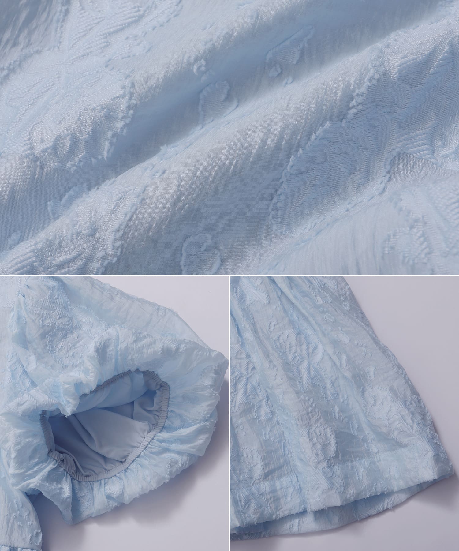 シアーフラワー袖バルーントップス 【即納】【宅配便】 | Fit more