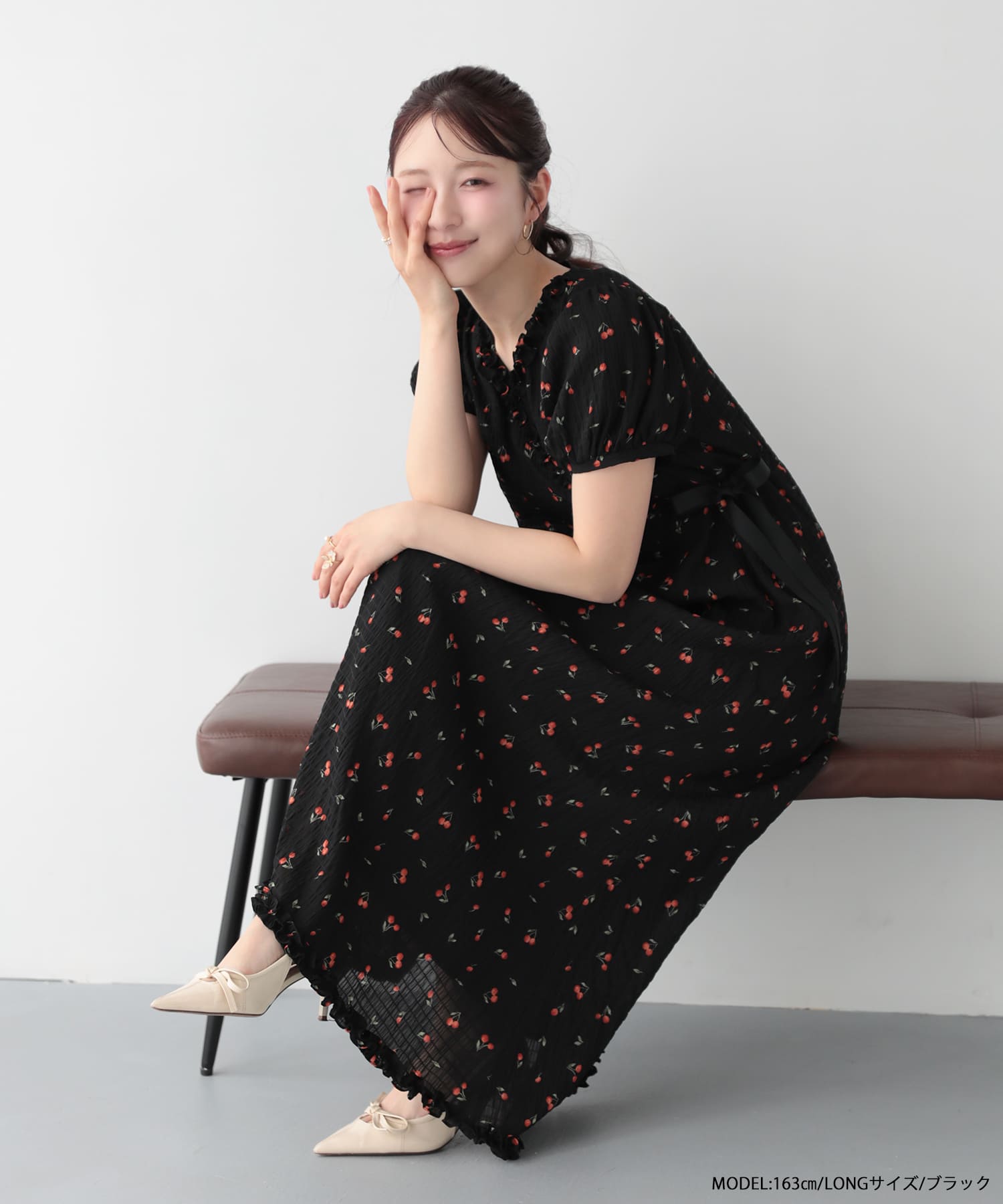 チェリーフレアーワンピース【即納】【宅配便】 | Fit more